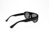 Escales ES 9287 Shiny Black Flat Top Acetate Frame Gold T Logo Grey Lens Escales ES 9287 Parlak Siyah Asetat Gold T İşlemeli Kalın Çerçeve Güneş Gözlüğü