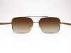 Escales ES P025 Gold Metal Frame Brown Gradient Polarized Lens Escales ES P025 Altın Sarısı Metal Çift Köprülü Polarize Güneş Gözlüğü