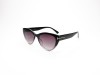 Escales PIU 70 Black to Clear Gradient Cat-Eye Acetate Frame Gold T Grey Gradient Lens Escales PIU 70 Kedi Gözü Degrade Siyah Asetat Gold T İşlemeli Güneş Gözlüğü