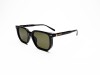 Escales PIU 71 Shiny Black Acetate Frame Gold Arrow Rivet Green Lens Sunglasses Escales PIU 71 Siyah Asetat Gold Ok Ucu Perçinli Yeşil Camlı Güneş Gözlüğü