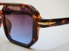 Escales Piu 27 Havana Tortoise Frame Gold Arrow Accent Blue Gradient Lens Escales Piu 27 Havana Asetat Çerçeve Sapı Altın Metal Mızrak Detaylı Güneş Gözlüğü