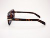 Escales Piu 27 Havana Tortoise Frame Gold Arrow Accent Blue Gradient Lens Escales Piu 27 Havana Asetat Çerçeve Sapı Altın Metal Mızrak Detaylı Güneş Gözlüğü