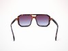 Escales Piu 27 Havana Tortoise Frame Gold Arrow Accent Blue Gradient Lens Escales Piu 27 Havana Asetat Çerçeve Sapı Altın Metal Mızrak Detaylı Güneş Gözlüğü