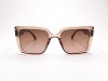 Escales Piu 51 Crystal Nude Powder Frame Dark Brown Temple Gold Accent Lens Escales Piu 51 Şeffaf Pudra Asetat Çerçeve Altın Metal İşlemeli Kahverengi Saplı Güneş Gözlüğü