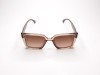 Escales Piu 51 Crystal Nude Powder Frame Dark Brown Temple Gold Accent Lens Escales Piu 51 Şeffaf Pudra Asetat Çerçeve Altın Metal İşlemeli Kahverengi Saplı Güneş Gözlüğü
