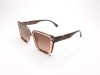 Escales Piu 51 Crystal Nude Powder Frame Dark Brown Temple Gold Accent Lens Escales Piu 51 Şeffaf Pudra Asetat Çerçeve Altın Metal İşlemeli Kahverengi Saplı Güneş Gözlüğü