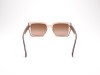 Escales Piu 51 Crystal Nude Powder Frame Dark Brown Temple Gold Accent Lens Escales Piu 51 Şeffaf Pudra Asetat Çerçeve Altın Metal İşlemeli Kahverengi Saplı Güneş Gözlüğü