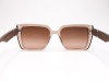 Escales Piu 51 Crystal Nude Powder Frame Dark Brown Temple Gold Accent Lens Escales Piu 51 Şeffaf Pudra Asetat Çerçeve Altın Metal İşlemeli Kahverengi Saplı Güneş Gözlüğü