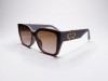 Escales Piu 60C7 Semi Transparent Brown Frame Opacity Lilac Temple Gold Clover Accent Escales Piu 60C7 Yarı Saydam Kahverengi Asetat Çerçeve Altın Yonca Detaylı Lila Saplı Güneş Gözlüğü