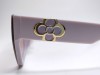 Escales Piu 60C7 Semi Transparent Brown Frame Opacity Lilac Temple Gold Clover Accent Escales Piu 60C7 Yarı Saydam Kahverengi Asetat Çerçeve Altın Yonca Detaylı Lila Saplı Güneş Gözlüğü