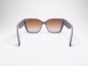Escales Piu 60C7 Semi Transparent Brown Frame Opacity Lilac Temple Gold Clover Accent Escales Piu 60C7 Yarı Saydam Kahverengi Asetat Çerçeve Altın Yonca Detaylı Lila Saplı Güneş Gözlüğü