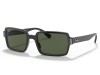 Ray-Ban RB2189 Benji Black G-15 Green Lens Sunglasses Ray-Ban RB2189 901/31 Benji Gümüş Şeritli Siyah Dikdörtgen Gözlük