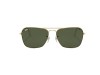 Ray-Ban RB3136 Caravan Arista Gold G-15 Green Lens Ray-Ban RB3136 001 Caravan Altın Metal Kare Pilot Gözlük
