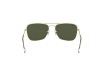 Ray-Ban RB3136 Caravan Arista Gold G-15 Green Lens Ray-Ban RB3136 001 Caravan Altın Metal Kare Pilot Gözlük