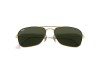 Ray-Ban RB3136 Caravan Arista Gold G-15 Green Lens Ray-Ban RB3136 001 Caravan Altın Metal Kare Pilot Gözlük
