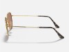 Ray-Ban RB3548N Hexagonal Gold Pink Copper Mirror Flat Lens Sunglasses Ray-Ban RB3548N 001/Z2 Hexagonal Flat Lenses Pembe Aynalı Altın Metal Gözlük
