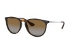 Ray-Ban RB4171 Erika Tortoise Gunmetal Brown Gradient Polarized Lens Ray-Ban RB4171 710/T5 Erika Kahverengi Degrade Polarize Havana Gözlük