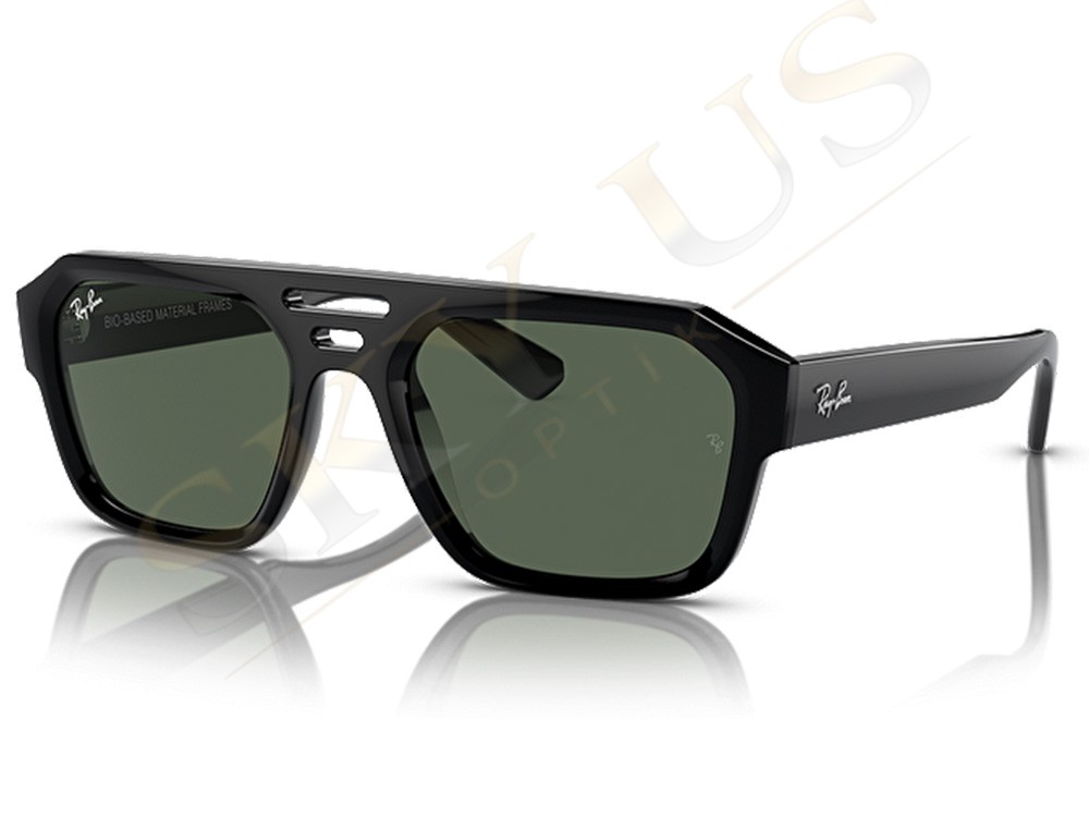 Ray-Ban RB4397 Siyah Kalın Kemik 3 Pencereli Köprü Güneş Gözlüğü