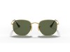 Ray-Ban RB3548 Hexagonal Gold Frame G-15 Green Flat Lens Sunglasses Ray-Ban RB3548 001 Hexagonal Altın Sarısı Metal Altıgen Güneş Gözlüğü