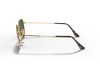 Ray-Ban RB3548 Hexagonal Gold Frame G-15 Green Flat Lens Sunglasses Ray-Ban RB3548 001 Hexagonal Altın Sarısı Metal Altıgen Güneş Gözlüğü