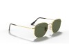 Ray-Ban RB3548 Hexagonal Gold Frame G-15 Green Flat Lens Sunglasses Ray-Ban RB3548 001 Hexagonal Altın Sarısı Metal Altıgen Güneş Gözlüğü
