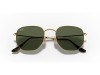 Ray-Ban RB3548 Hexagonal Gold Frame G-15 Green Flat Lens Sunglasses Ray-Ban RB3548 001 Hexagonal Altın Sarısı Metal Altıgen Güneş Gözlüğü