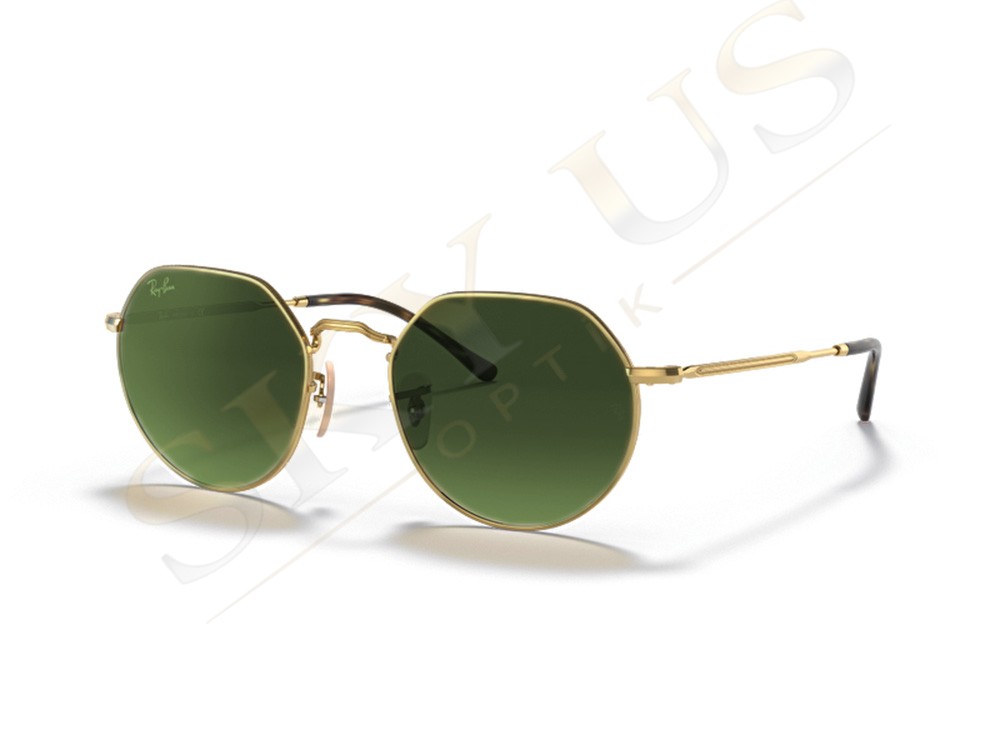 Ray-Ban RB3565 9196/31 Jack Altın Metal Hibrit Geometrik Gözlük