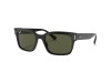 Ray-Ban RB2190 Jeffrey Black G-15 Green Lens Sunglasses Ray-Ban RB2190 901/31 Jeffrey Dikey Gümüş Perçinli Siyah Kalın Kemik Gözlük