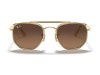 Ray-Ban RB3648M The Marshal II Arista Gold Brown Gradient Lens Ray-Ban RB3648M 9124/43 The Marshal II Altın Çift Köprülü Köşeli Gözlük