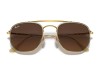 Ray-Ban RB3648M The Marshal II Arista Gold Brown Gradient Lens Ray-Ban RB3648M 9124/43 The Marshal II Altın Çift Köprülü Köşeli Gözlük