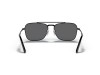 Ray-Ban RB3636 New Caravan Engraved Black Frame Dark Green Lens Sunglasses Ray-Ban RB3636 002/B1 New Caravan İşlemeli Siyah Metal Köprülü Kare Gözlük
