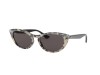 Ray-Ban RB4314N Nina Milky Havana Black Grey Lens Sunglasses Ray-Ban RB4314N 1251/39 Nina Siyah Saplı Krem Leopar Kedi Gözü Gözlük