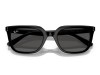 Ray-Ban RB4439D Shiny Black Acetate Frame Dark Grey Lens Sunglasses Ray-Ban RB4439D 901/87 Siyah Asetat Köşeli Unisex Güneş Gözlüğü