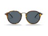 Ray-Ban RB2447 1158 Round Fleck Havana Siyah Asetat Yuvarlak Güneş Gözlüğü