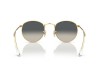 Ray-Ban RB3447 Round Metal Gold Frame Blue Gradient Lens Sunglasses Ray-Ban RB3447 001/3F Round Metal Altın Sarısı Çerçeve Mavi Degrade Güneş Gözlüğü