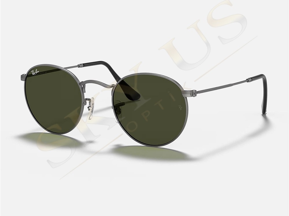 Ray-Ban RB3447 029 Round Metal Açık Mat Gunmetal Yuvarlak Güneş Gözlüğü