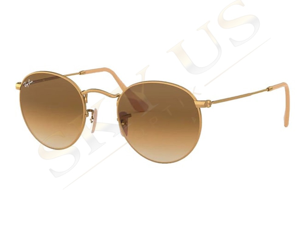 Ray-Ban RB3447 112/51 Round Metal Kahverengi Degrade Yuvarlak Gözlük