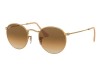 Ray-Ban RB3447 Round Metal Matte Gold Brown Gradient Lens Ray-Ban RB3447 112/51 Round Metal Kahverengi Degrade Yuvarlak Gözlük