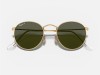 Ray-Ban RB3447 Round Metal Matte Gold G-15 Green Polarized Lens Ray-Ban RB3447 112/58 Round Metal Yeşil Polarize Mat Altın Gözlük