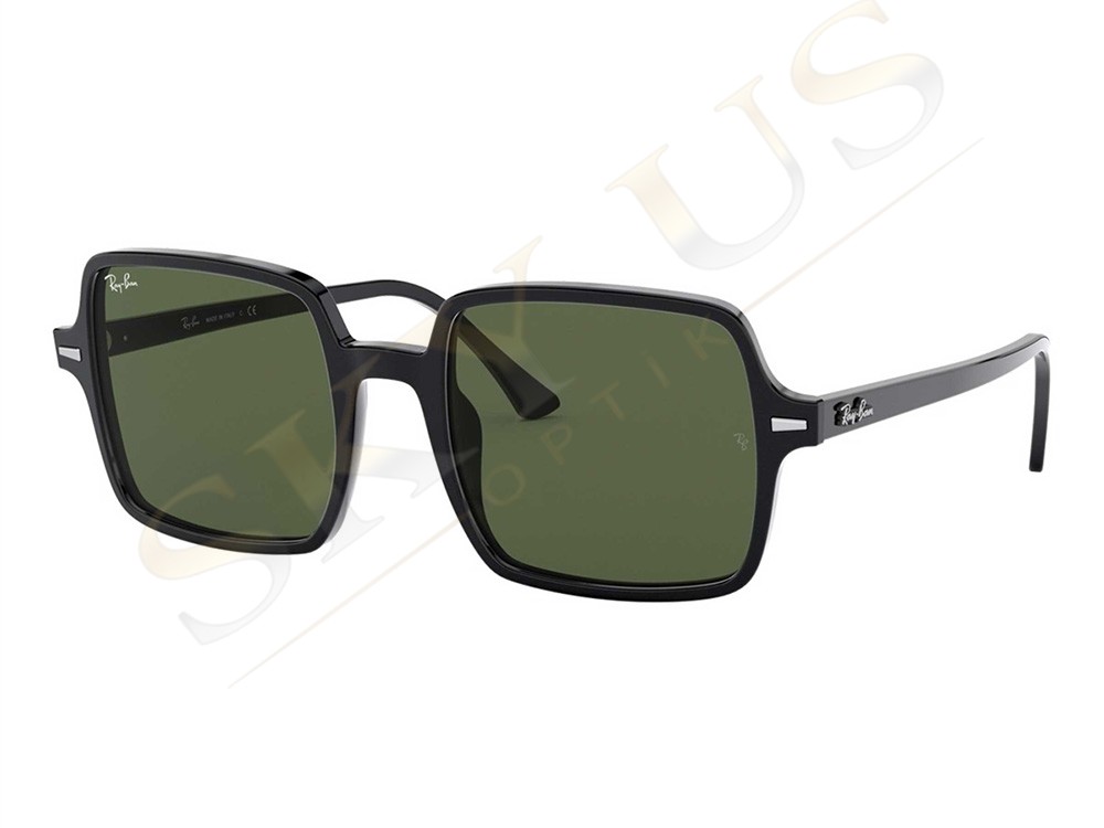 Ray-Ban RB1973 901/31 Square II Gümüş Perçinli Siyah Büyük Kare Gözlük