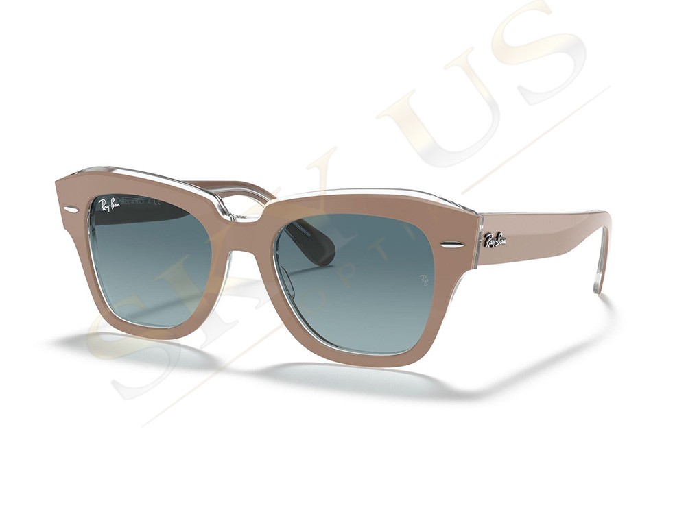 Ray-Ban RB2186 1297/3M State Street Krem Katmanlı Kemik Gözlük