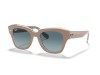 Ray-Ban RB2186 State Street Bicolor Beige Clear Blue Grey Gradient Lens Ray-Ban RB2186 1297/3M State Street Krem Katmanlı Kemik Gözlük