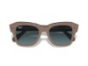 Ray-Ban RB2186 State Street Bicolor Beige Clear Blue Grey Gradient Lens Ray-Ban RB2186 1297/3M State Street Krem Katmanlı Kemik Gözlük